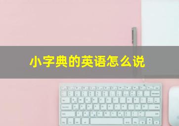 小字典的英语怎么说