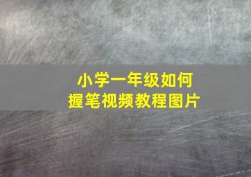 小学一年级如何握笔视频教程图片