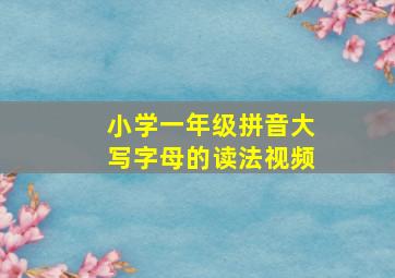 小学一年级拼音大写字母的读法视频