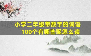 小学二年级带数字的词语100个有哪些呢怎么读