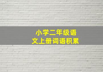 小学二年级语文上册词语积累