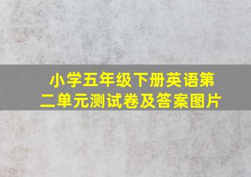 小学五年级下册英语第二单元测试卷及答案图片