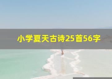 小学夏天古诗25首56字