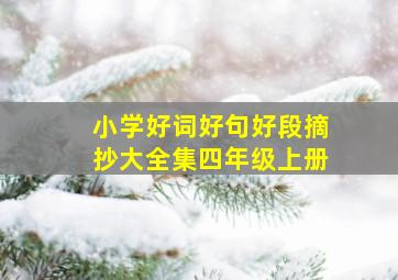 小学好词好句好段摘抄大全集四年级上册