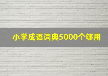 小学成语词典5000个够用