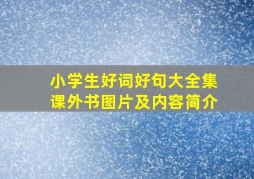 小学生好词好句大全集课外书图片及内容简介