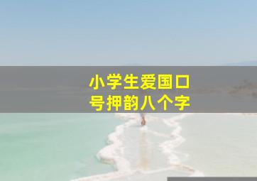 小学生爱国口号押韵八个字