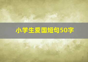 小学生爱国短句50字