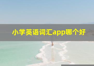 小学英语词汇app哪个好