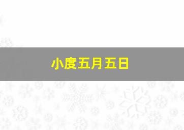 小度五月五日