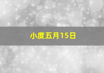 小度五月15日