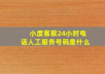 小度客服24小时电话人工服务号码是什么