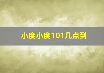 小度小度101几点到