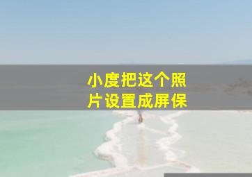 小度把这个照片设置成屏保