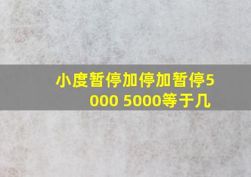 小度暂停加停加暂停5000+5000等于几