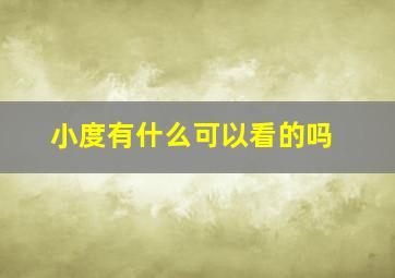 小度有什么可以看的吗