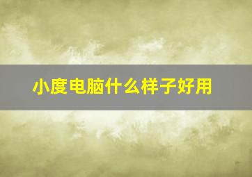 小度电脑什么样子好用