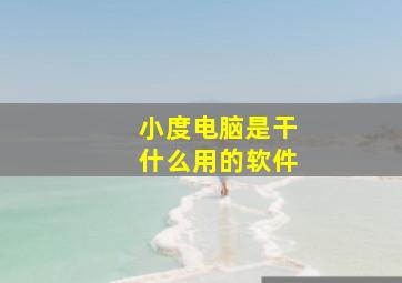 小度电脑是干什么用的软件