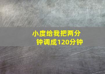 小度给我把两分钟调成120分钟