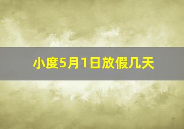 小度5月1日放假几天