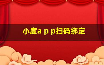 小度a p p扫码绑定