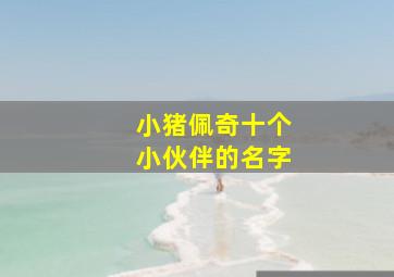 小猪佩奇十个小伙伴的名字