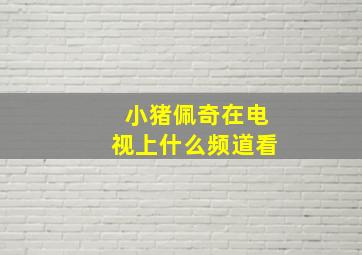 小猪佩奇在电视上什么频道看