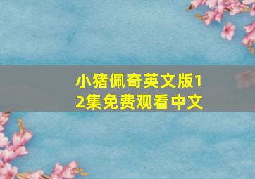 小猪佩奇英文版12集免费观看中文