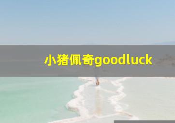 小猪佩奇goodluck