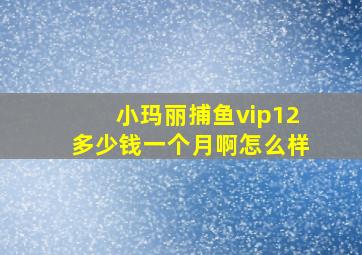 小玛丽捕鱼vip12多少钱一个月啊怎么样