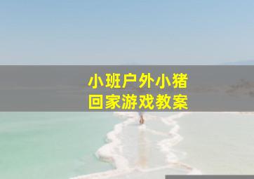 小班户外小猪回家游戏教案