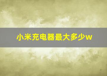 小米充电器最大多少w