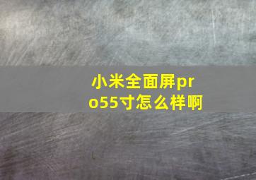 小米全面屏pro55寸怎么样啊