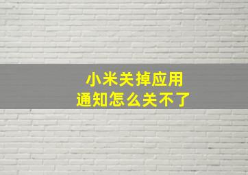 小米关掉应用通知怎么关不了