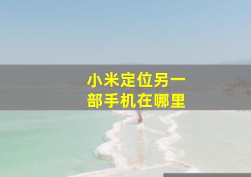 小米定位另一部手机在哪里