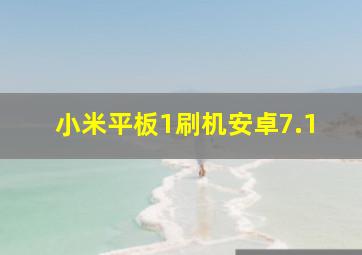 小米平板1刷机安卓7.1