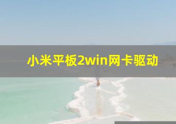 小米平板2win网卡驱动