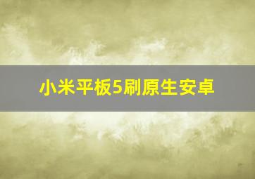 小米平板5刷原生安卓