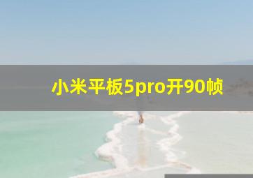 小米平板5pro开90帧