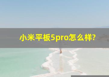 小米平板5pro怎么样?