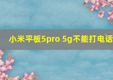 小米平板5pro 5g不能打电话