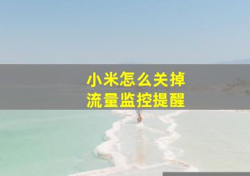 小米怎么关掉流量监控提醒