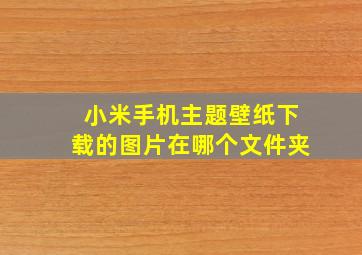 小米手机主题壁纸下载的图片在哪个文件夹