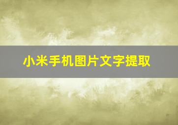 小米手机图片文字提取