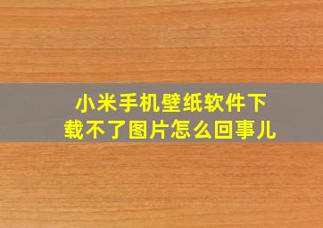 小米手机壁纸软件下载不了图片怎么回事儿