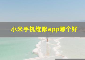 小米手机维修app哪个好