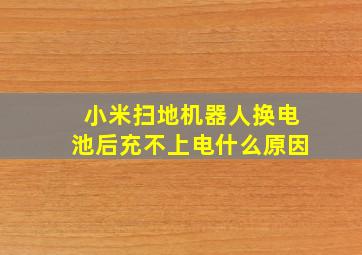 小米扫地机器人换电池后充不上电什么原因