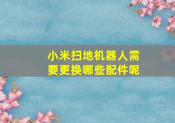 小米扫地机器人需要更换哪些配件呢