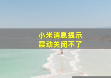 小米消息提示震动关闭不了