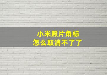 小米照片角标怎么取消不了了